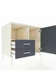 Kronos Dressoir met 2 Planken, 2 Lades en 1 Deur, Agaat-Antraciet