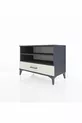 Commode Hyperion 2 étagères 1 tiroir Anthracite-Quartz