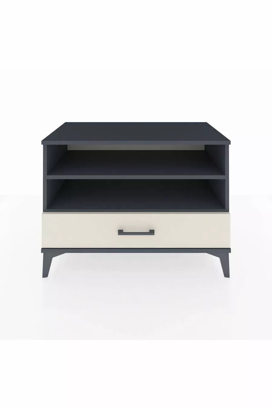 Commode Hyperion 2 étagères 1 tiroir Anthracite-Quartz