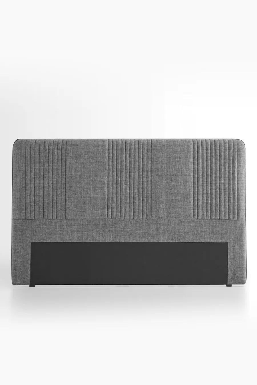 Ensemble Lit Wool Sense - Sommier - Tête de Lit - Gris Foncé
