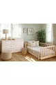 Lit pour enfant en bois massif naturel avec lattes rondes cm X cm Bois naturel
