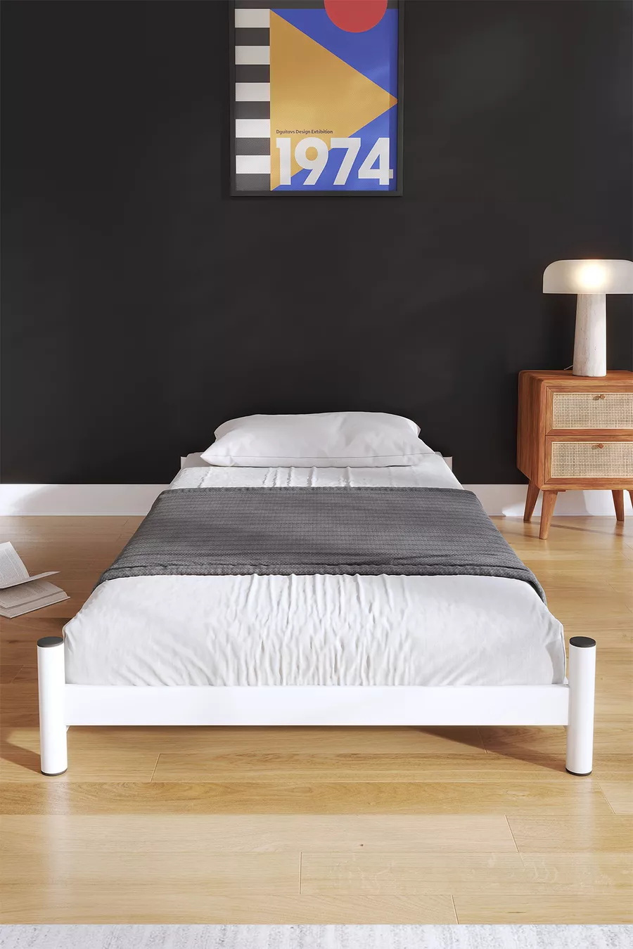 Letto a castello Arya con cassetto bianco | Prodotto a castello con cassetto - Letto a terra