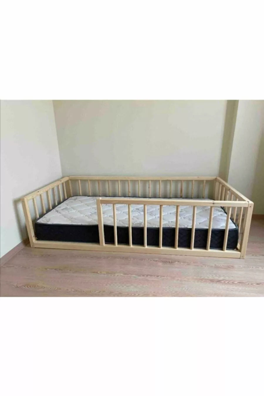 Lit Montessori Naturel Élégant pour Bébés et Enfants