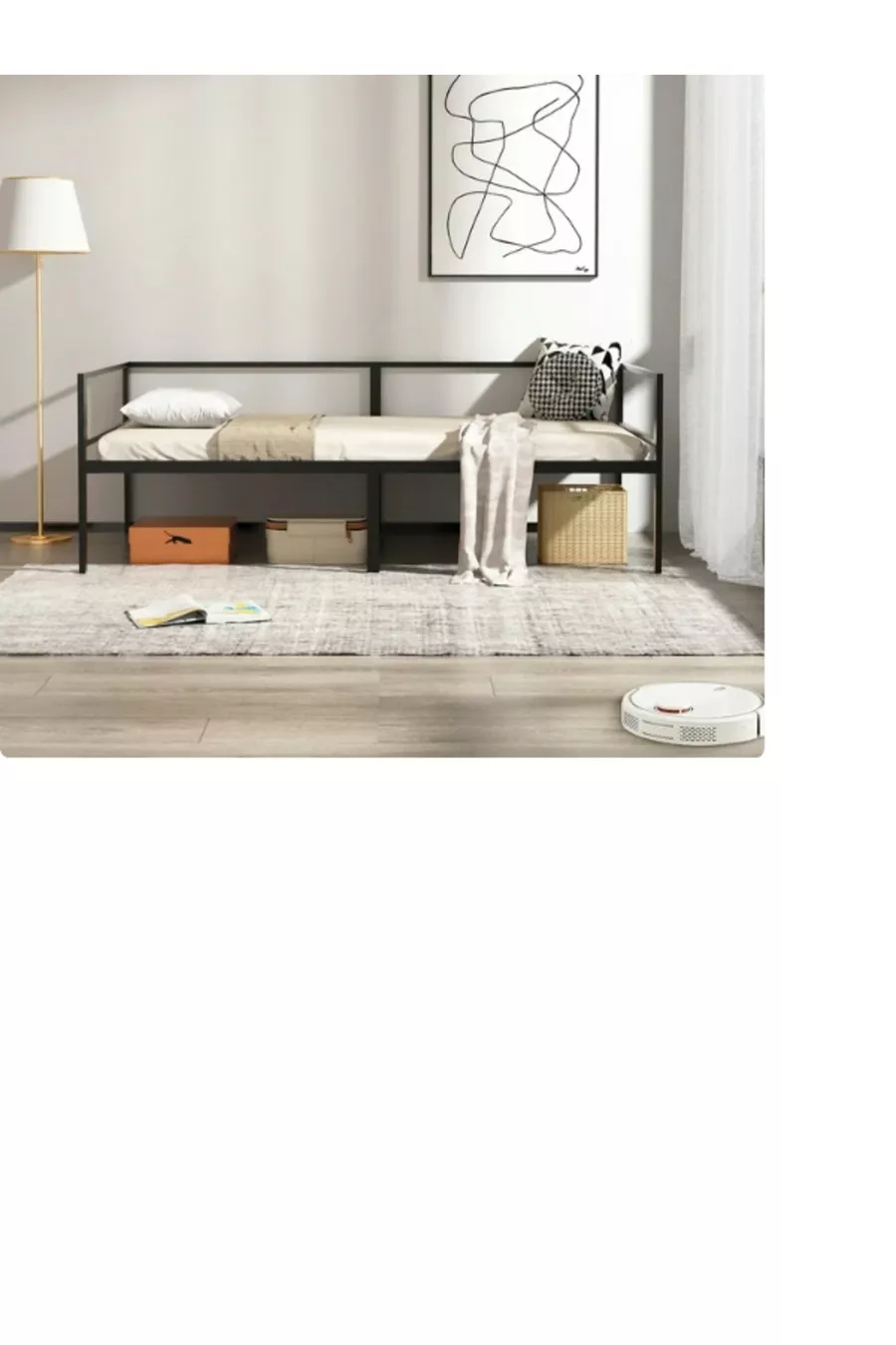 Black Camellia Cedar Bed Frame