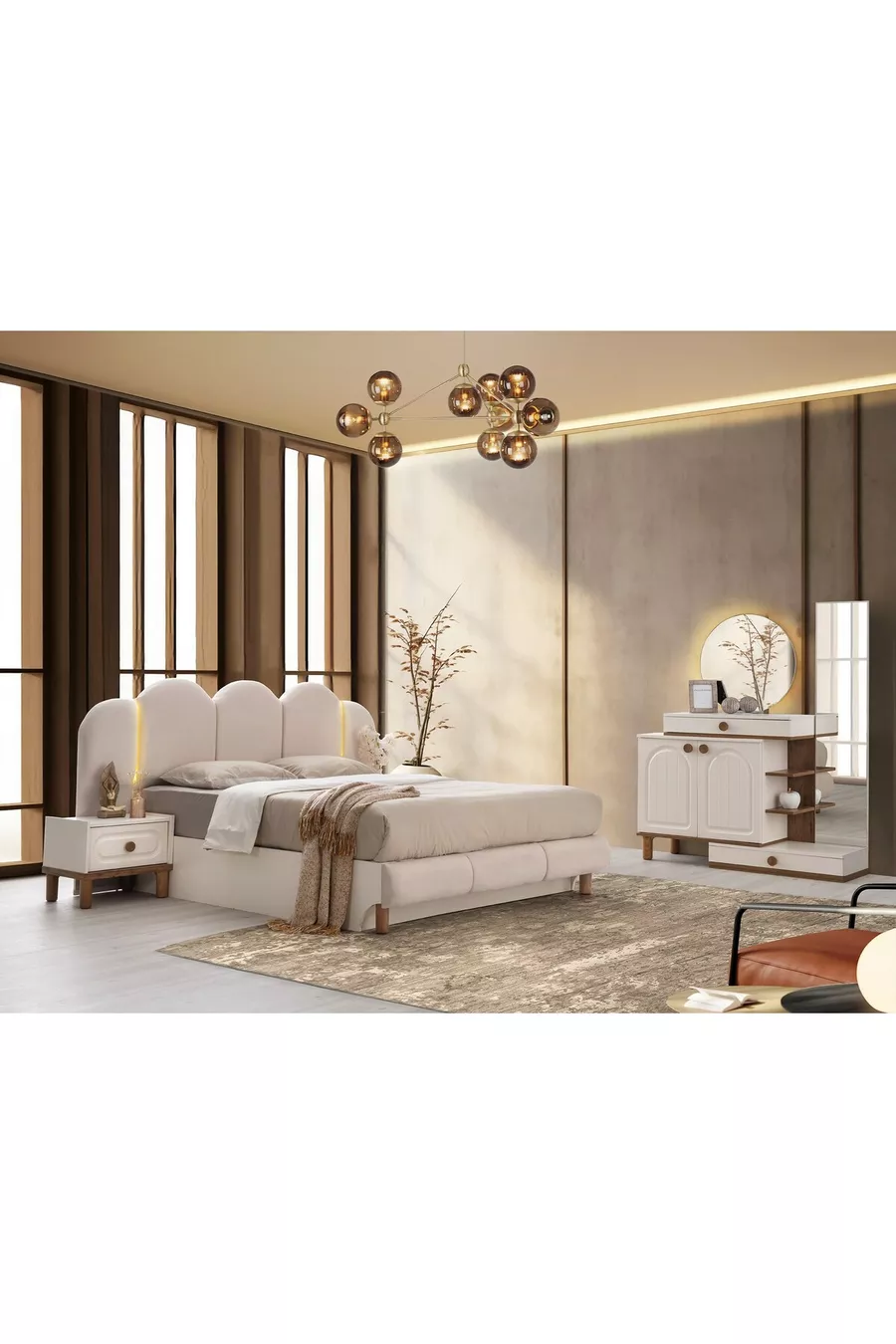 Camera da letto Hazar in MDF