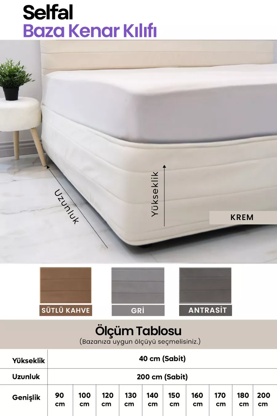 Housse de côté de lit - Tissu matelassé en duvet de poulain
