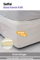 Housse de côté de lit - Tissu matelassé en duvet de poulain