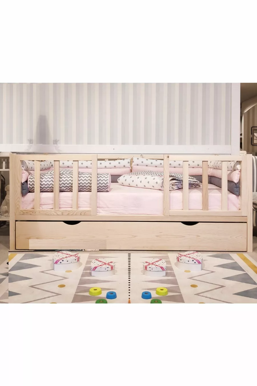 Lit Montessori Naturel pour Bébé et Enfant Selfgen