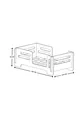Mdflam Modern Montessori Children's Bed, Base, Bedframe - White