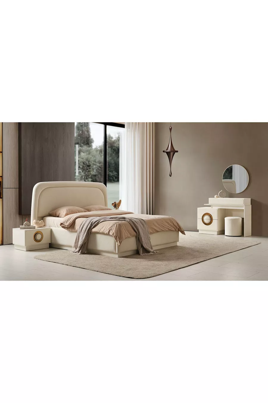 Camera da Letto Lisbona con Letto Basso - Armadio ad Angolo