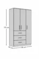 GM -S ECE LUXE 3 PORTE 3 CASSETTI ARMADIO SONOMO