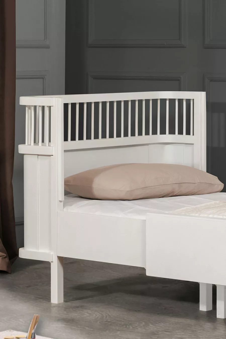 Berceau en MDF, Berceau Trend Grandissant - Blanc 1 Matelas Comfort