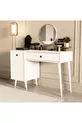 LOVE SPECCHIO (CON GAMBE IN LEGNO) TOILETTE CON CASSETTI E SPORTELLO - CM CON STRUTTURA IN MDF BIANCA