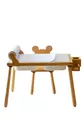 Holz-Sinnes-Aktivitätstisch für Kinder + 1 Stuhl-Set (mit Geschenk-Rollenpapier)
