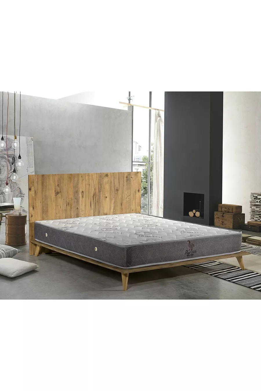 Matelas double ortopédique complet Arpi Orkide Rollpack - Tissu luxueux jacquard