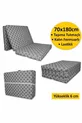 Matelas pliant en mousse  Cm Coussin à carreaux