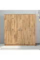 Armoire large Nisa 6 portes 2 tiroirs 7 étagères en pin - 