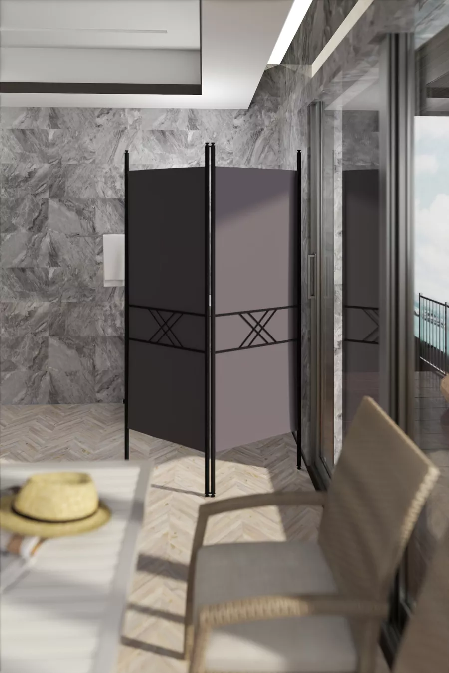 PARAVENTO RETODESIGN A 2 ANTE