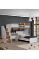 Bunk Bed, Aura Bunk Bed Bed Frame Desk 3-Door Wardrobe + 2 Comfort Mattresses