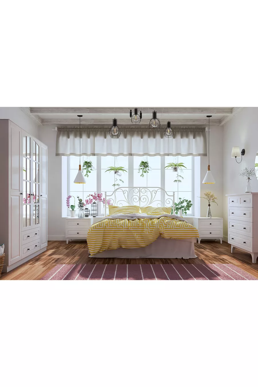 Beyza Country 4 Дверцы 2 Выдвижных ящика