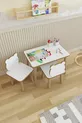 Kinder-Schreibtisch mit abwischbarer Oberfläche - Aktivitätstisch - Kinderschreibtisch-Set mit 2 Stühlen