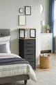 Kommode mit 2 Regalen und 4 Schubladen, Lederschubladen-Kommode, Schlafzimmer-Organizer, multifunktionaler Aufbewahrungsorganizer
