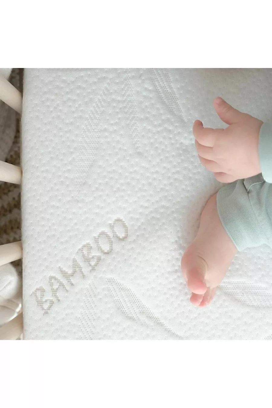 Soft Ortopedik Bambu Ve Pamuklu Park Beşik Yatağı,oyun Parkı Yatağı Fermuarlı Kumaş 7 Cm