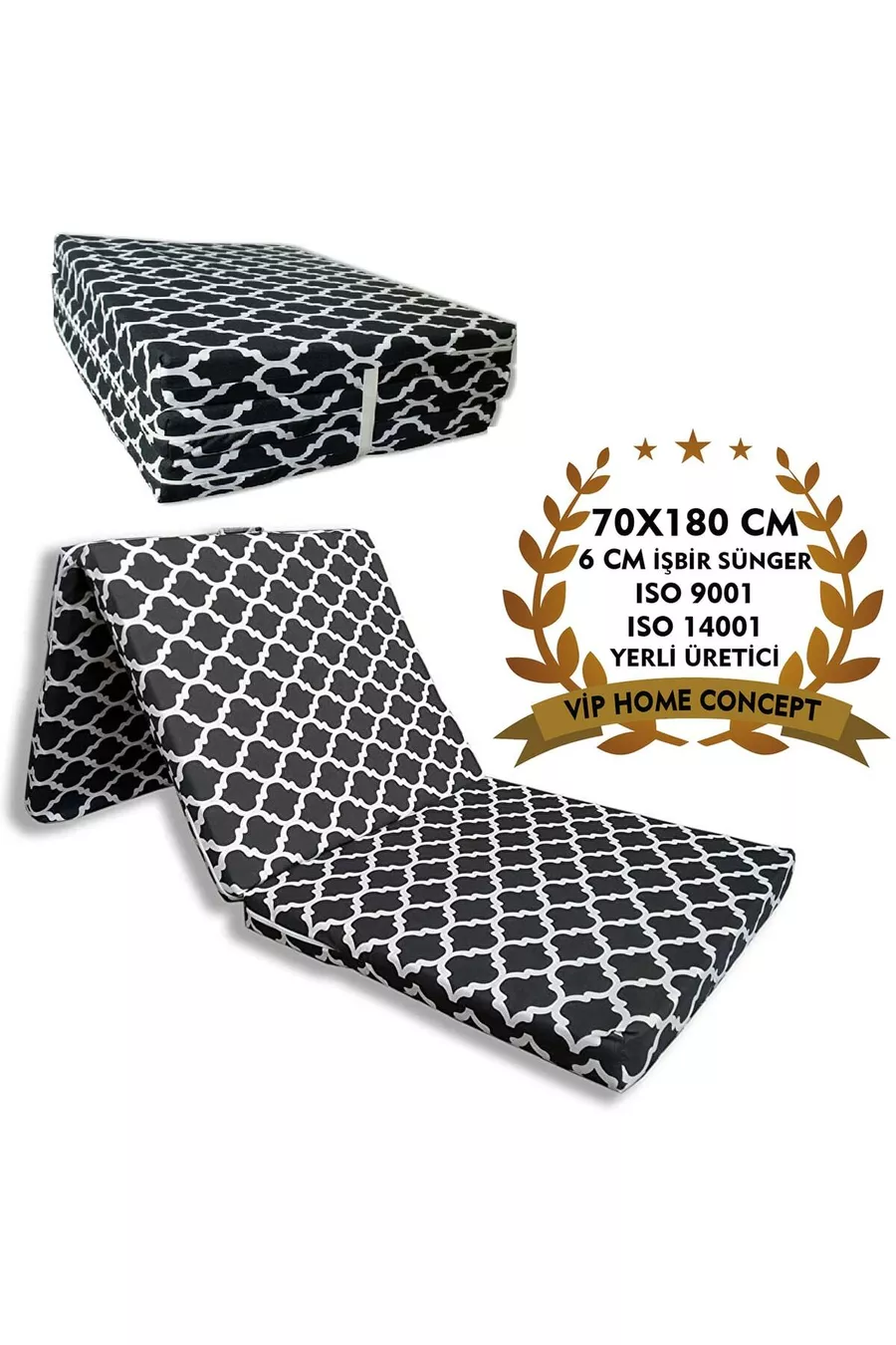 Lit de sol pliant et matelas pliant en mousse simple 6 cm Grand Karaçatı