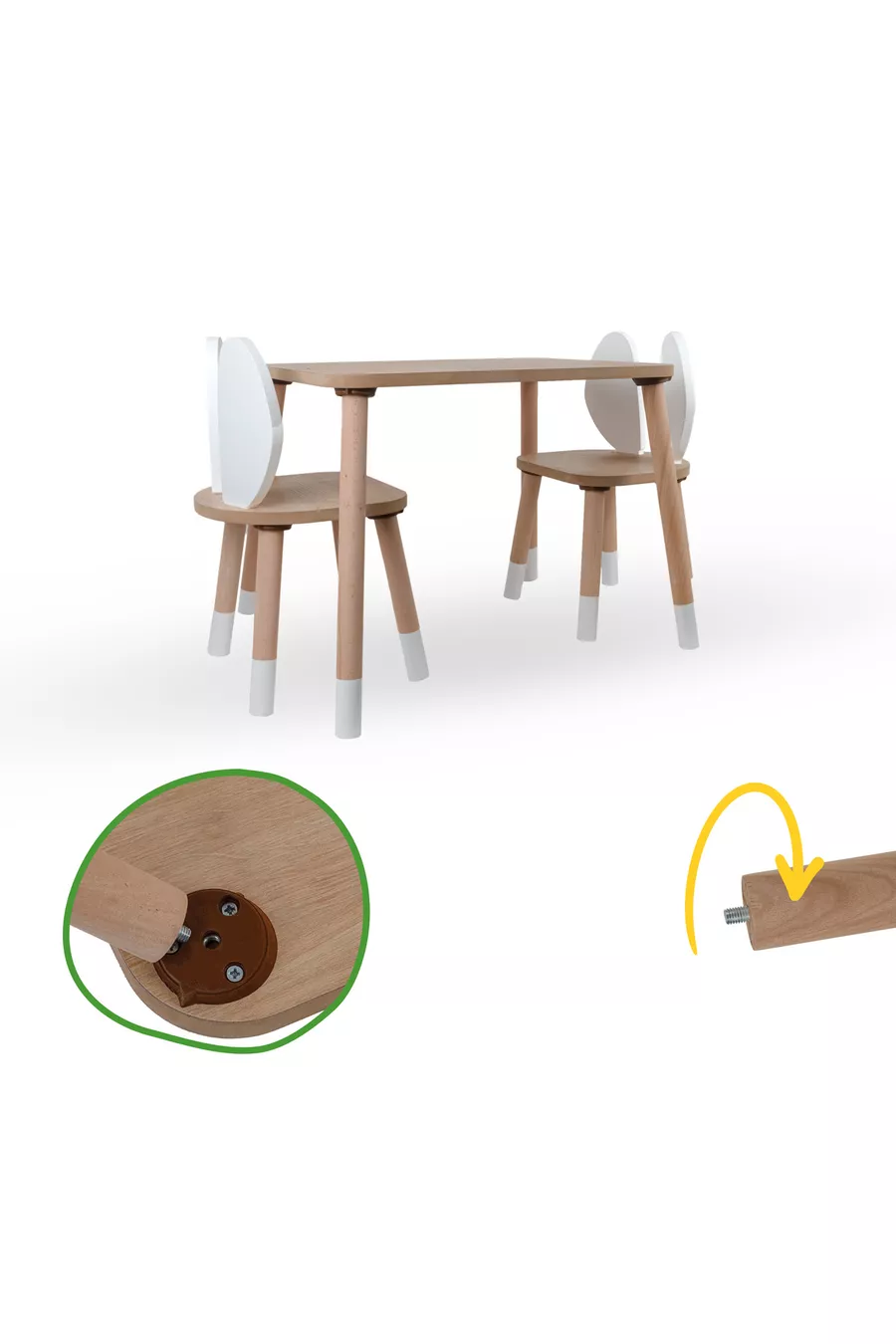 Table 2 Chaises Table d'Activité Montessori pour Enfants Jeux et Études