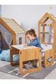 Set di Tavolo e Sedia in Legno Montessori per Attività e Gioco per Bambini 2-4 Anni (1 Tavolo + 1 Sedia)