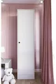 Daisy  Cm White Single-Door Wardrobe - Closet