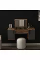 Mercan Makeup Table Wall-Mounted Makeup Table Space-Saving Color Lidya Anthracite