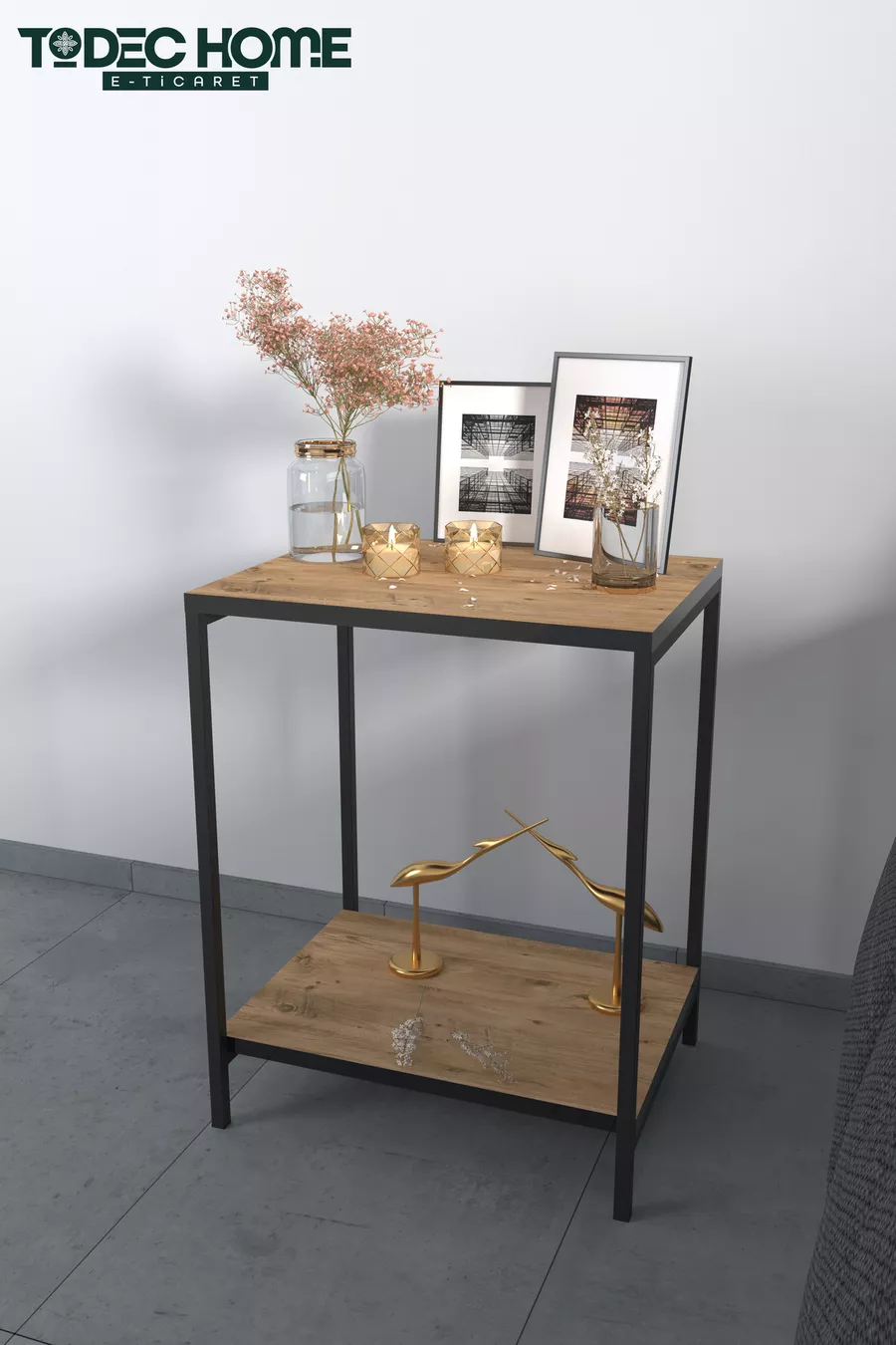 Tobi Commode Polyvalente Table d'Appoint Étagère Latérale