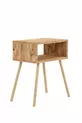 Table de chevet avec étagères sur pieds en bois - Pin Atlantique