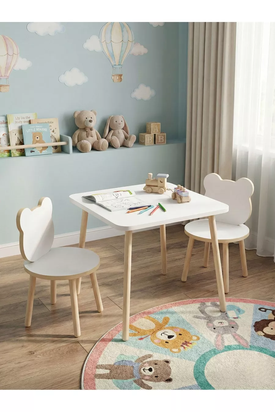 Ensemble table et chaises pour enfants Table d'activité Bureau 1 table 2 chaises
