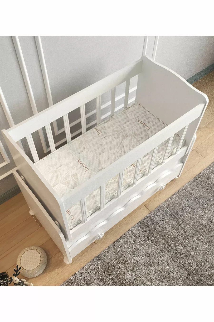 Lettino per bambini con materasso in bamboo  Cm