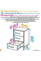 Commode étroite à 3 tiroirs pour chambre à coucher