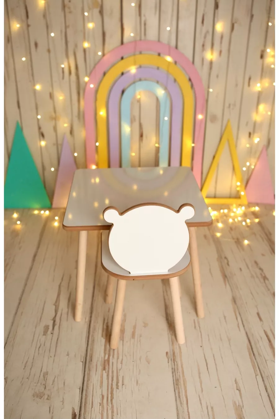 Table d'activités pour enfants - Table d'activités Montessori - Bureau et chaise pour enfants