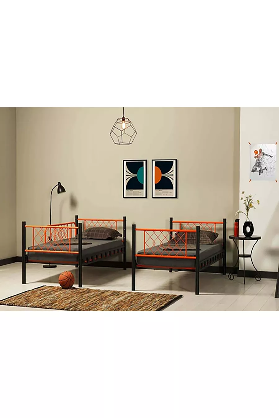 DZGN HOME METİS GENÇ ÇOCUK YATAK ODASI METAL RANZA VE KARYOLA -  x  CM