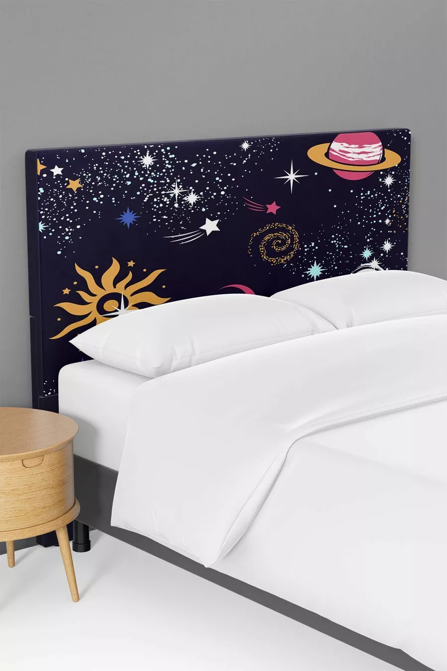 Galaxy Planet Pattern Children's Bedroom Bed Base Headboard Cover