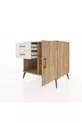 Kronos Dressoir Met Eén Plank, 2 Lades En Eén Deur, Dennen-Dennen/Marmer