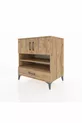 Kronos Dresser 4-Shelf Single Drawer 2-Door Pine-Pine