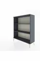 Commode Arges 2 étagères Anthracite-Anthracite