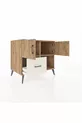 Commode Kronos avec 2 étagères, 1 tiroir, 2 portes, en pin-Pin/Grès
