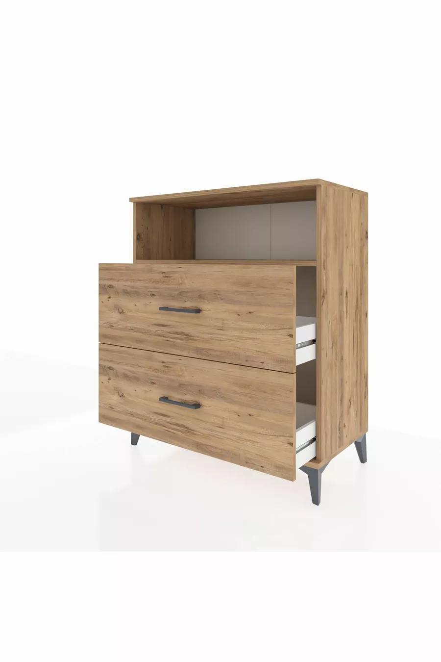 Hyperion Dresser Single Shelf 2-Drawer Pine-Pine