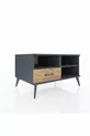 Commode Kronos 2 étagères 1 tiroir Anthracite-Anthracite/Sapin