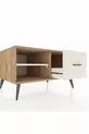 Commode Kronos à une étagère et un tiroir, pin-pierre d'onyx