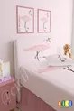Housse de tête de lit Flamant rose avec couronne