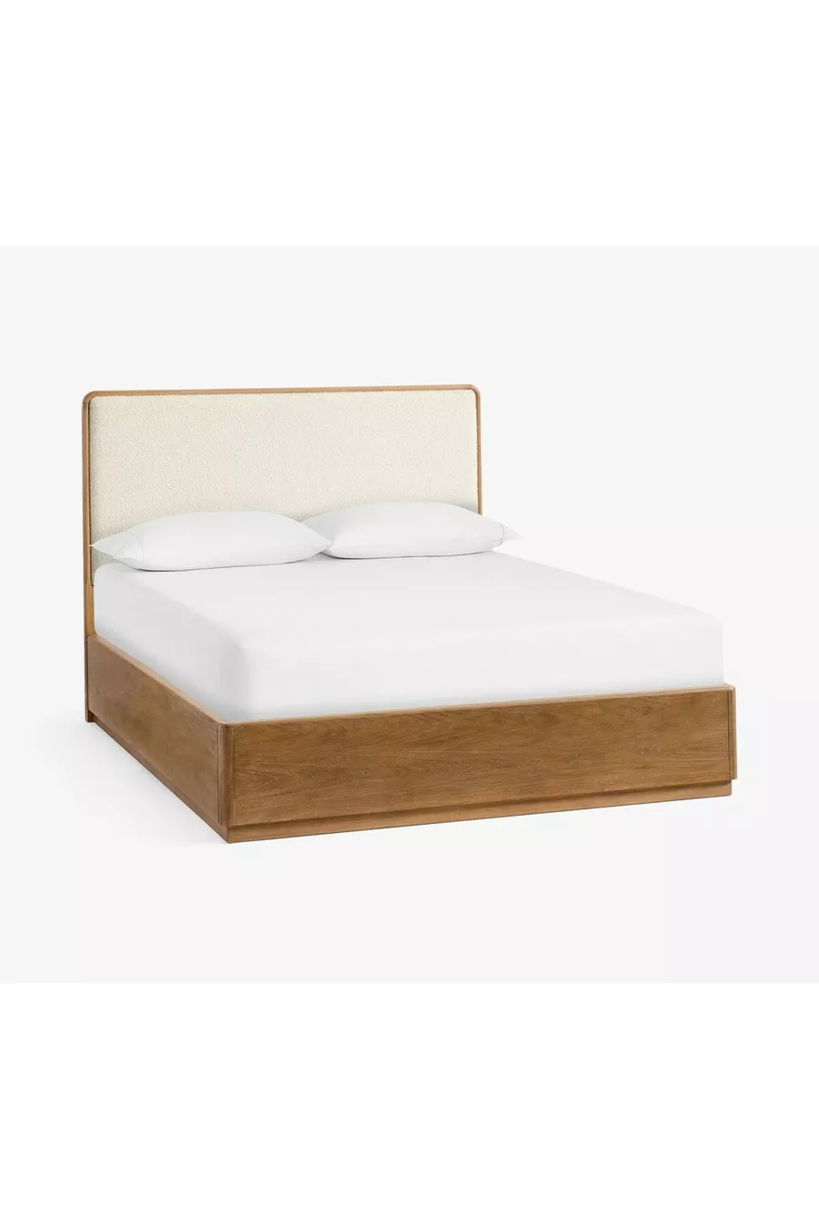 Lit avec cadre en bois massif Koana d'Izmir – Design moderne, taille Queen (cm), structure en bois massif durable