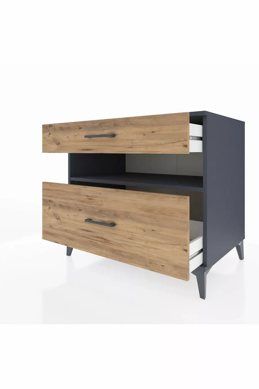 Kronos Dressoir Enkel Plank 2 Laden Antraciet-Den